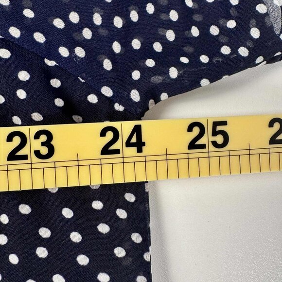 Torrid Navy Polka Dot Cold Shoulder Chiffon Dress – Size 2 (2X) - Picture 6 of 7